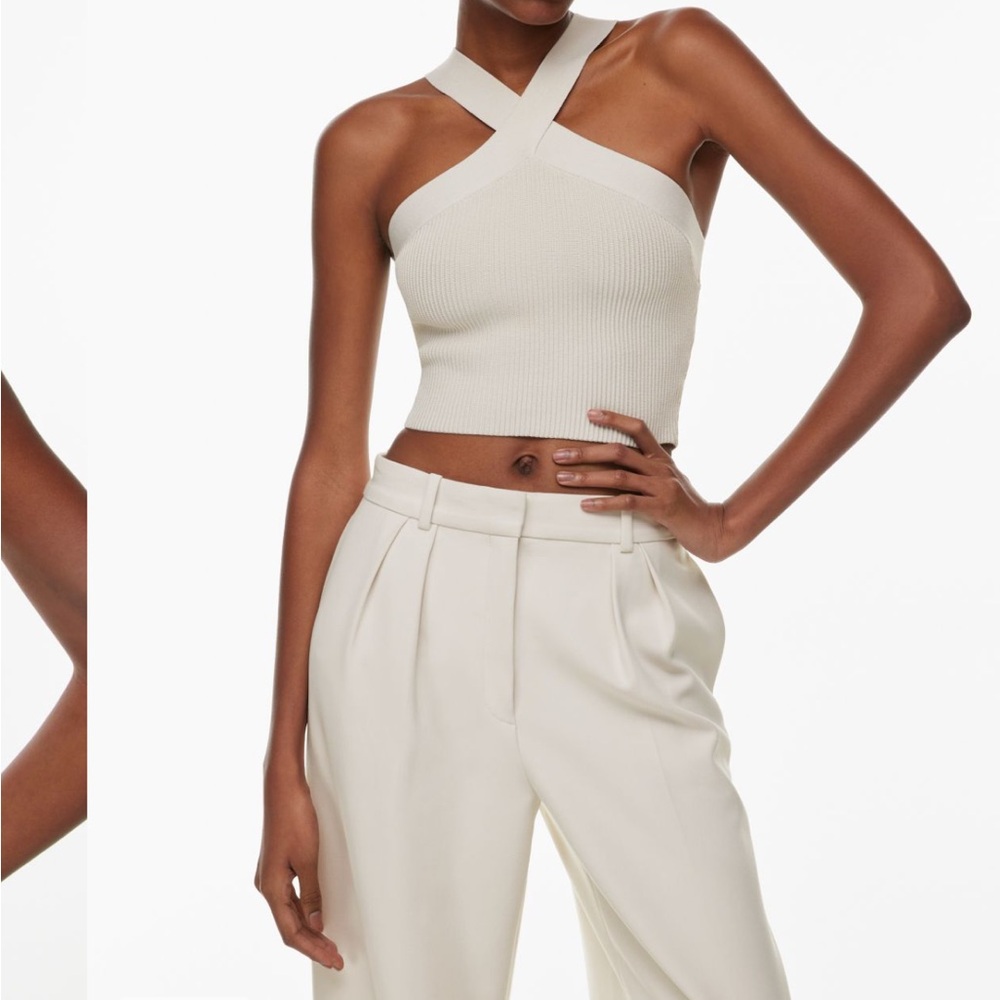 Sculpt Knit Criss Cross Cropped Tank